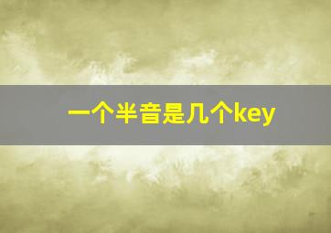 一个半音是几个key