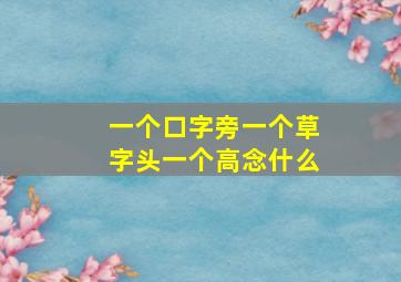 一个口字旁一个草字头一个高念什么