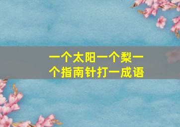 一个太阳一个梨一个指南针打一成语