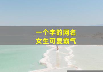 一个字的网名女生可爱霸气