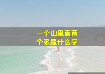 一个山里面两个豕是什么字