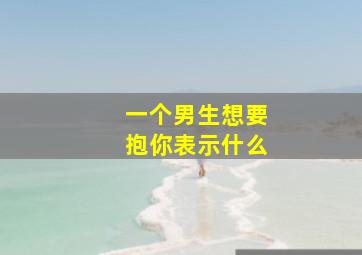 一个男生想要抱你表示什么