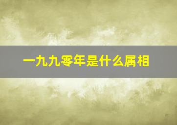 一九九零年是什么属相