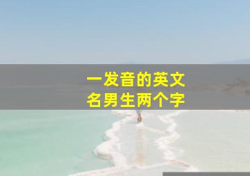 一发音的英文名男生两个字