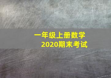 一年级上册数学2020期末考试