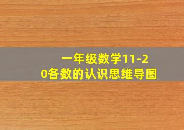 一年级数学11-20各数的认识思维导图