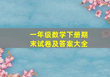 一年级数学下册期末试卷及答案大全