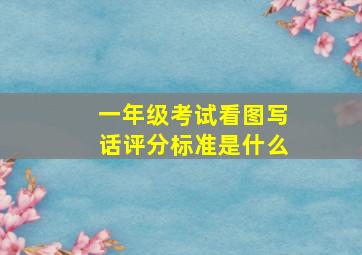 一年级考试看图写话评分标准是什么