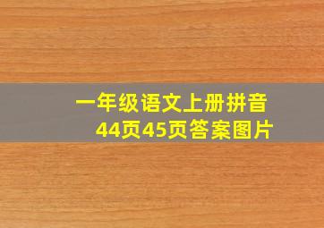 一年级语文上册拼音44页45页答案图片