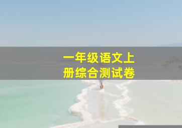 一年级语文上册综合测试卷