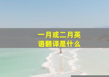 一月或二月英语翻译是什么