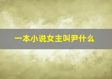 一本小说女主叫尹什么