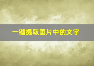 一键提取图片中的文字