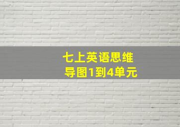 七上英语思维导图1到4单元