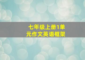 七年级上册1单元作文英语框架