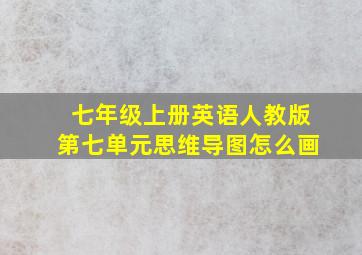 七年级上册英语人教版第七单元思维导图怎么画