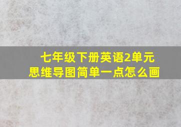 七年级下册英语2单元思维导图简单一点怎么画