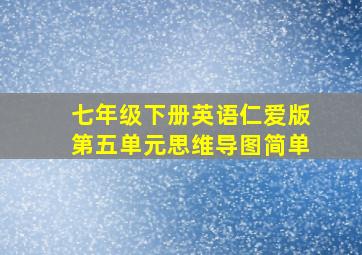 七年级下册英语仁爱版第五单元思维导图简单