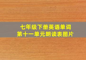 七年级下册英语单词第十一单元朗读表图片