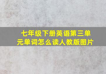 七年级下册英语第三单元单词怎么读人教版图片