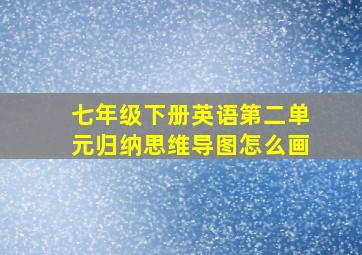 七年级下册英语第二单元归纳思维导图怎么画