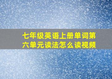 七年级英语上册单词第六单元读法怎么读视频