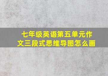 七年级英语第五单元作文三段式思维导图怎么画