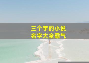 三个字的小说名字大全霸气