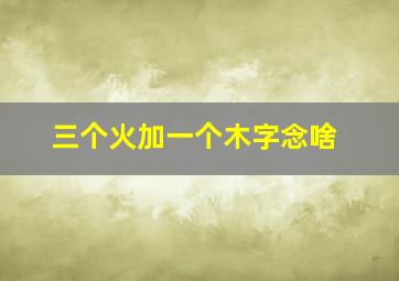 三个火加一个木字念啥