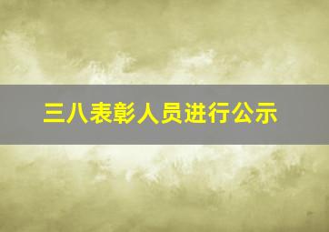 三八表彰人员进行公示