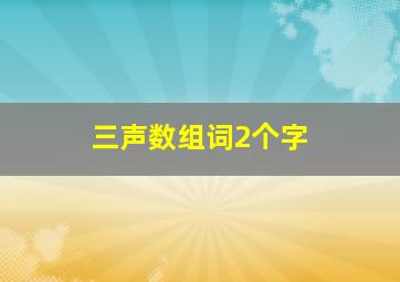 三声数组词2个字