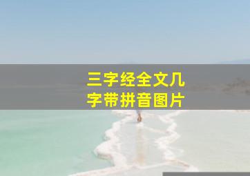 三字经全文几字带拼音图片