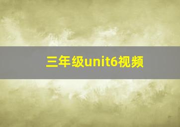 三年级unit6视频