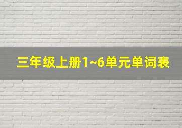 三年级上册1~6单元单词表