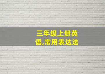 三年级上册英语,常用表达法