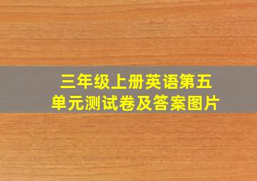 三年级上册英语第五单元测试卷及答案图片