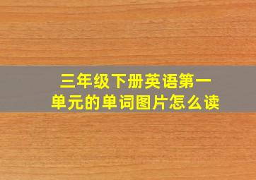 三年级下册英语第一单元的单词图片怎么读