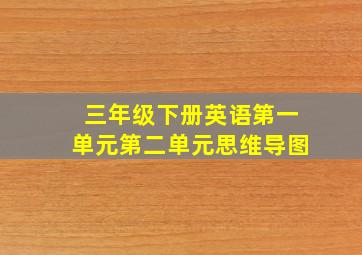 三年级下册英语第一单元第二单元思维导图