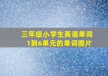 三年级小学生英语单词1到6单元的单词图片