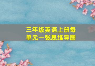 三年级英语上册每单元一张思维导图