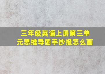 三年级英语上册第三单元思维导图手抄报怎么画