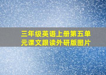 三年级英语上册第五单元课文跟读外研版图片