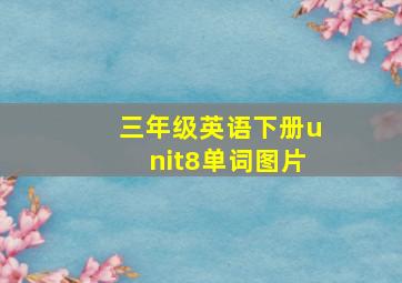 三年级英语下册unit8单词图片