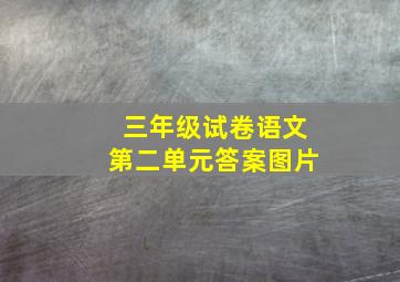 三年级试卷语文第二单元答案图片