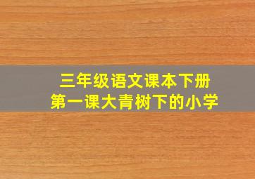 三年级语文课本下册第一课大青树下的小学