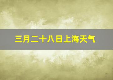 三月二十八日上海天气