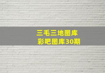 三毛三地图库彩吧图库30期