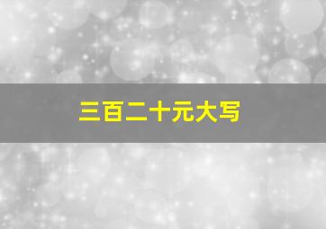 三百二十元大写