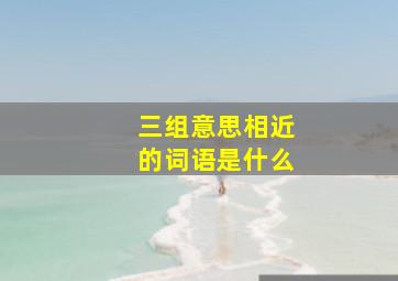 三组意思相近的词语是什么