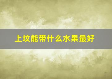 上坟能带什么水果最好